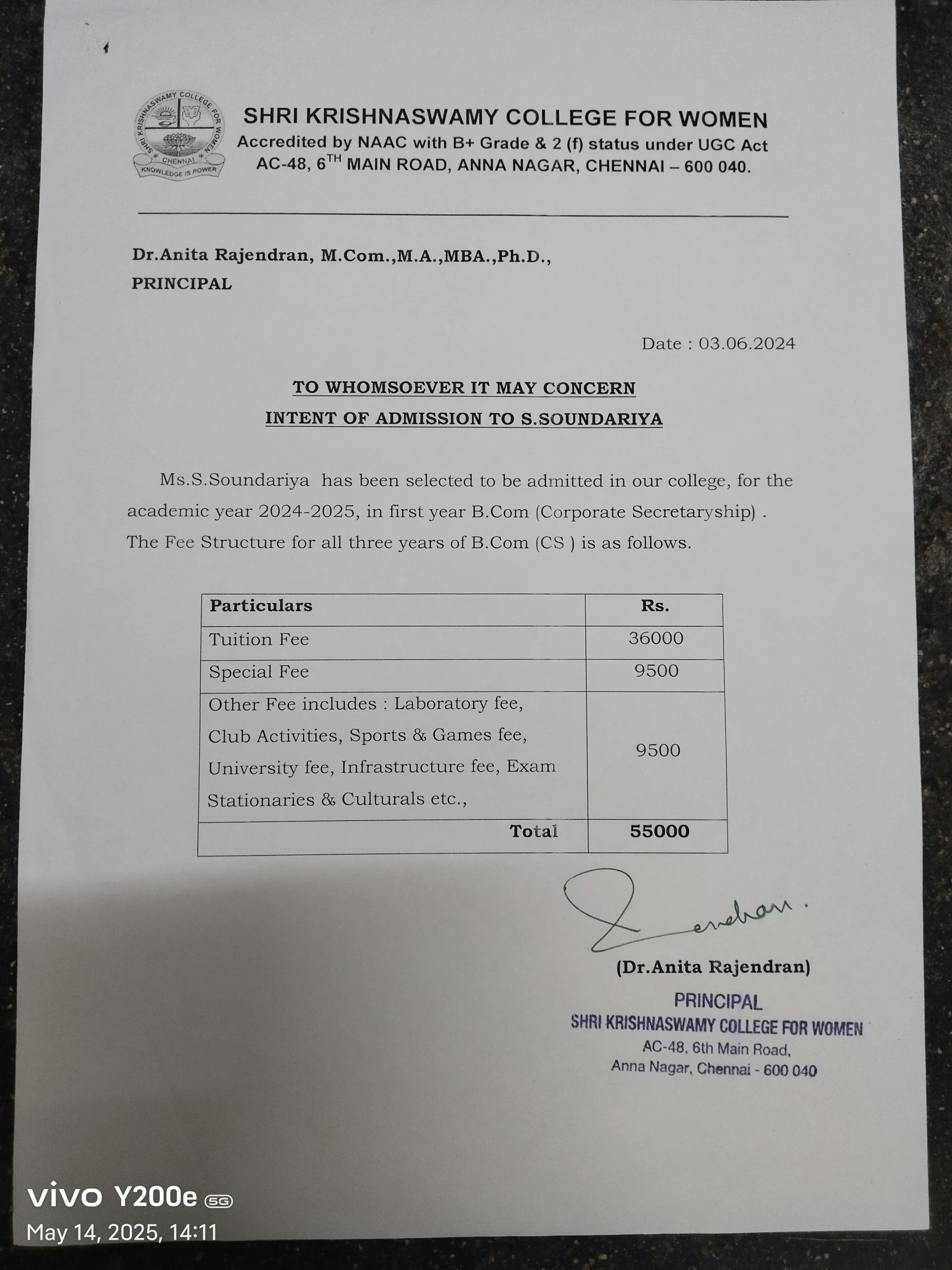 donation details